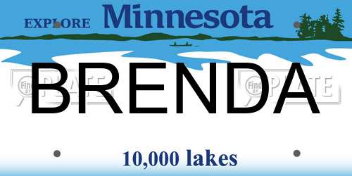 BRENDA Minnesota License Plate