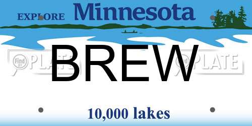 BREW Minnesota License Plate
