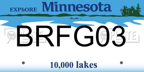 BRFG03 Minnesota License Plate