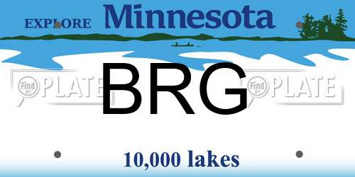 BRG Minnesota License Plate