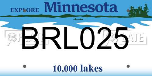BRL025 Minnesota License Plate