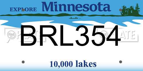 BRL354 Minnesota License Plate