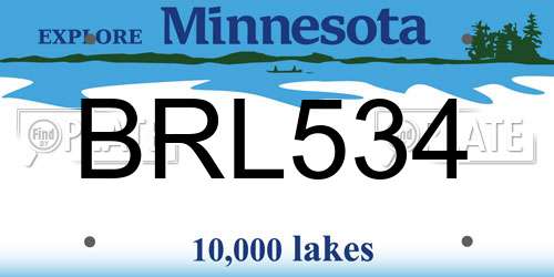 BRL534 Minnesota License Plate