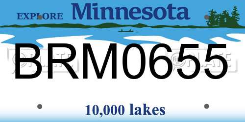 BRM0655 Minnesota License Plate