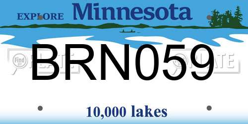 BRN059 Minnesota License Plate