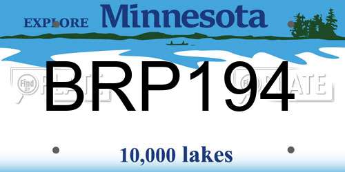BRP194 Minnesota License Plate