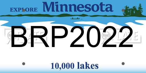 BRP2022 Minnesota License Plate