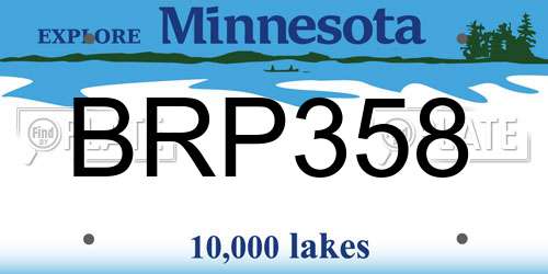 BRP358 Minnesota License Plate