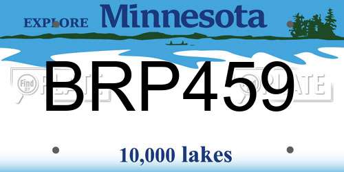 BRP459 Minnesota License Plate