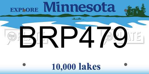 BRP479 Minnesota License Plate