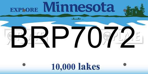 BRP7072 Minnesota License Plate