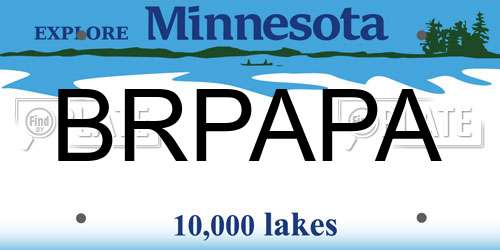 BRPAPA Minnesota License Plate