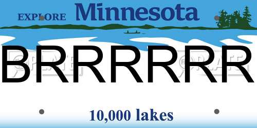 BRRRRRR Minnesota License Plate