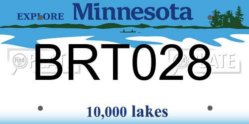 BRT028 Minnesota License Plate