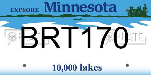BRT170 Minnesota License Plate