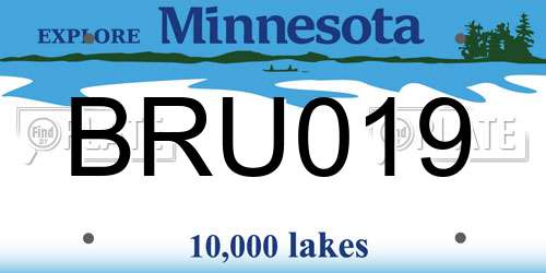 BRU019 Minnesota License Plate