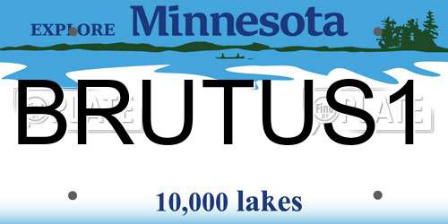 BRUTUS1 Minnesota License Plate