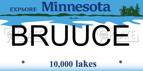 BRUUCE Minnesota License Plate