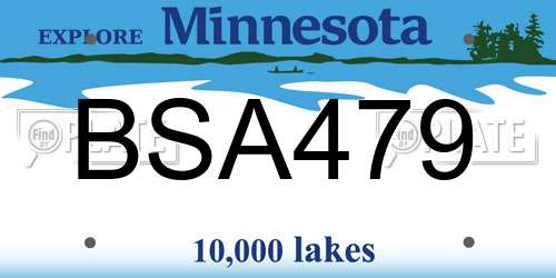 BSA479 Minnesota License Plate