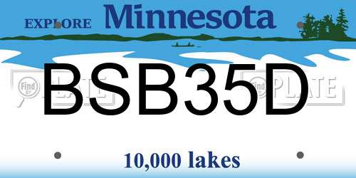 BSB35D Minnesota License Plate
