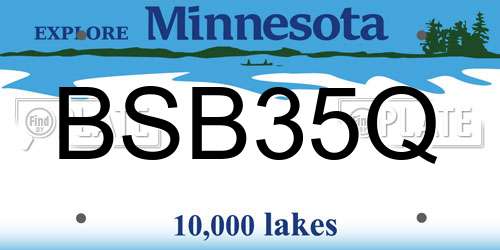 BSB35Q Minnesota License Plate