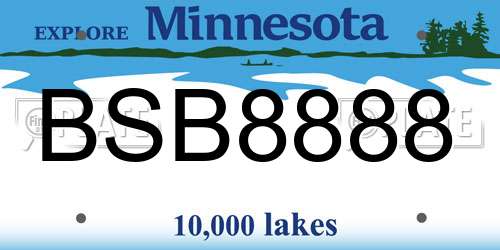 BSB8888 Minnesota License Plate