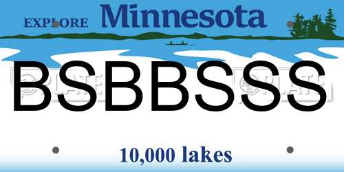 BSBBSSS Minnesota License Plate