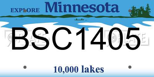 BSC1405 Minnesota License Plate