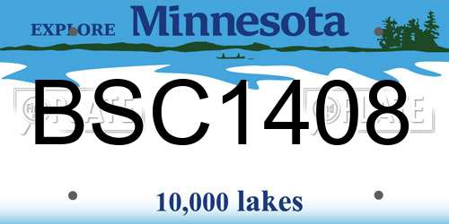 BSC1408 Minnesota License Plate