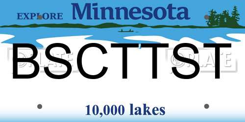 BSCTTST Minnesota License Plate
