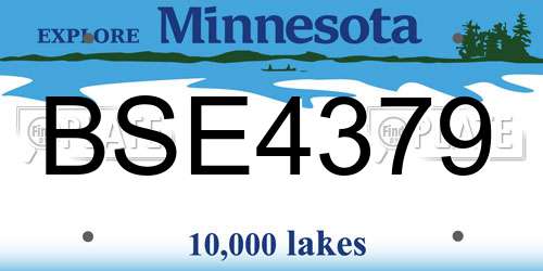 BSE4379 Minnesota License Plate