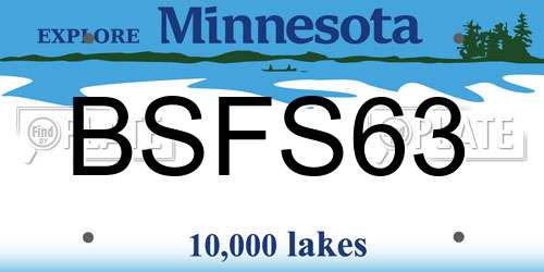 BSFS63 Minnesota License Plate