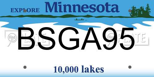 BSGA95 Minnesota License Plate