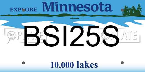 BSI25S Minnesota License Plate