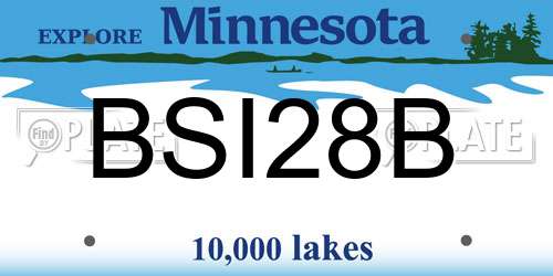 BSI28B Minnesota License Plate