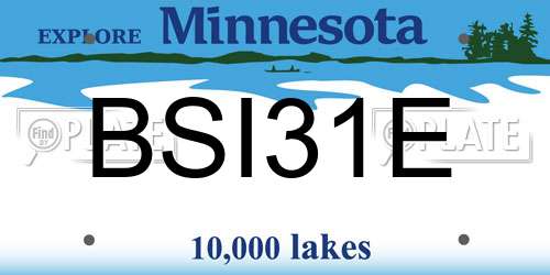 BSI31E Minnesota License Plate