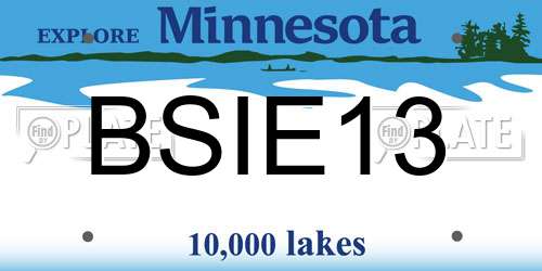 BSIE13 Minnesota License Plate