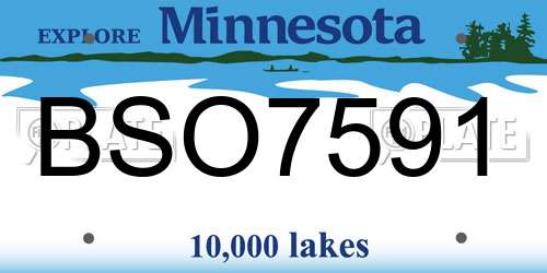 BSO7591 Minnesota License Plate
