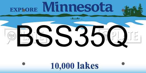 BSS35Q Minnesota License Plate