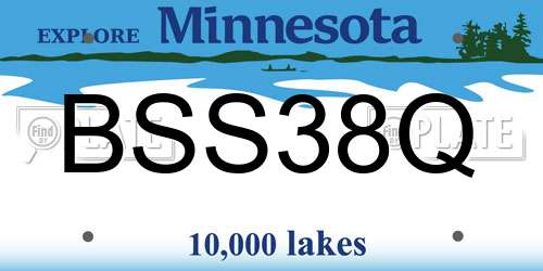 BSS38Q Minnesota License Plate