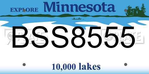BSS8555 Minnesota License Plate
