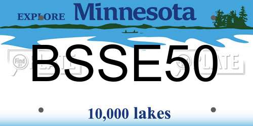 BSSE50 Minnesota License Plate