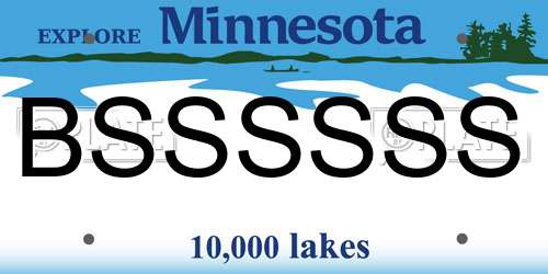 BSSSSSS Minnesota License Plate