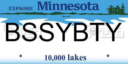 BSSYBTY Minnesota License Plate
