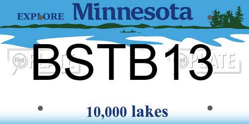 BSTB13 Minnesota License Plate