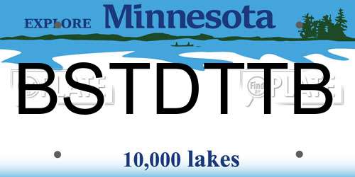 BSTDTTB Minnesota License Plate