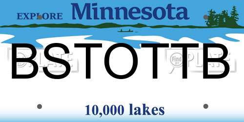 BSTOTTB Minnesota License Plate