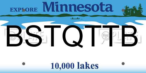 BSTQTTB Minnesota License Plate