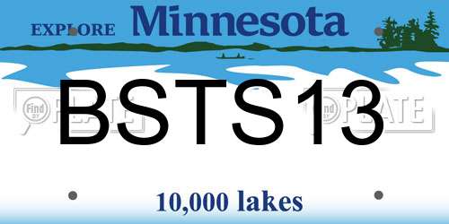 BSTS13 Minnesota License Plate