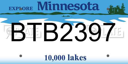 BTB2397 Minnesota License Plate